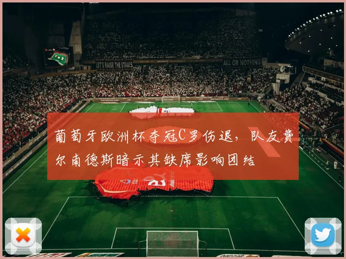 葡萄牙欧洲杯夺冠C罗伤退，队友费尔南德斯暗示其缺席影响团结